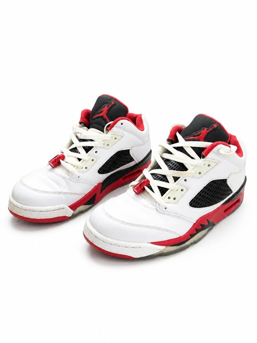 Nike Air Jordan 5 Retro Low Fire Red 2015 White Red Black Men’s Size 10